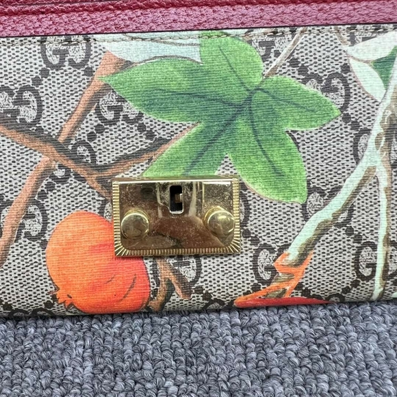 100% Authentic GUCCI Padlock Multicolor Tian Print GG Canvas Shoulder Bag - Picture 3 of 14